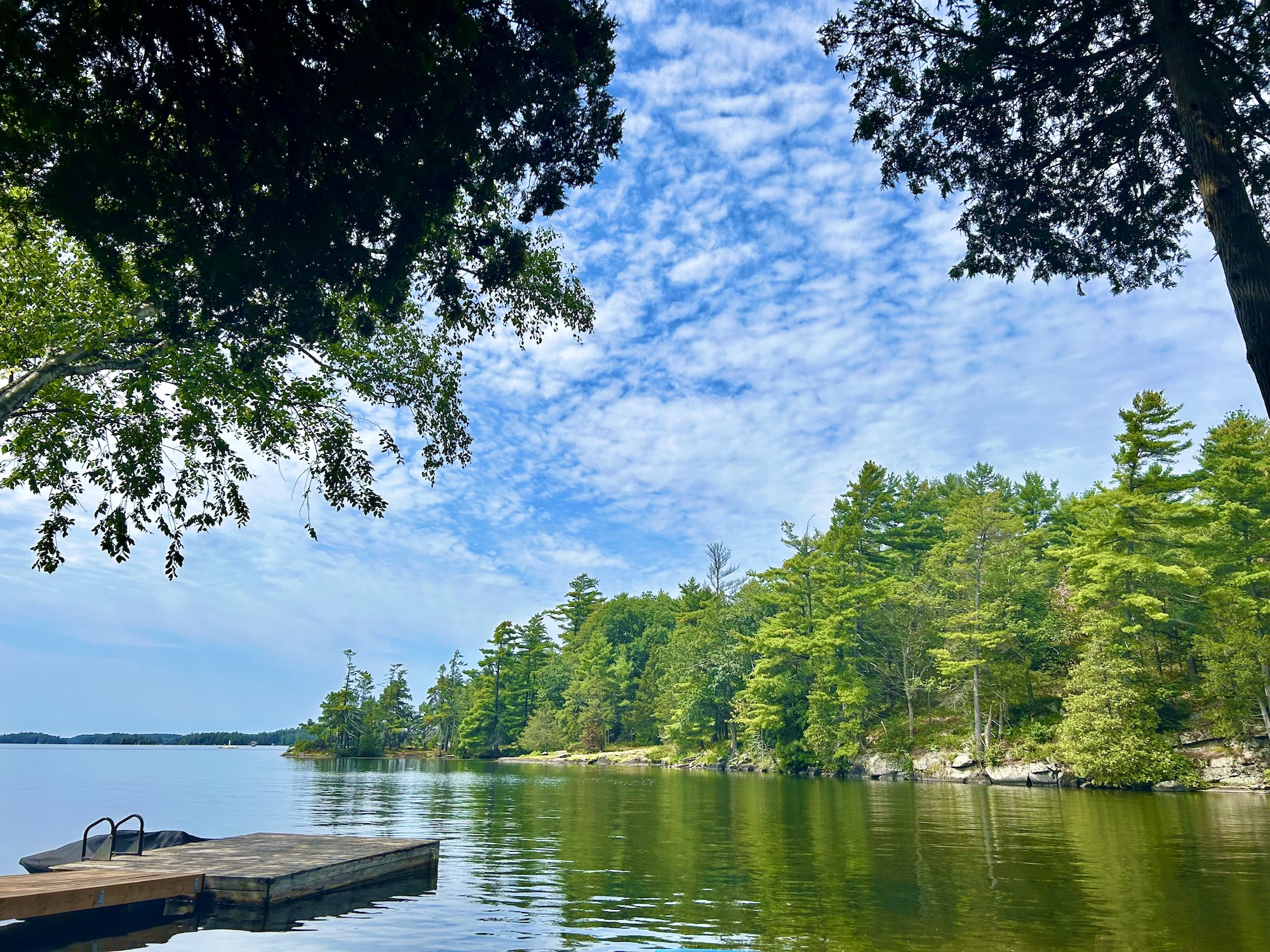 Waterfront dock and planned boat slip access near Browns Island